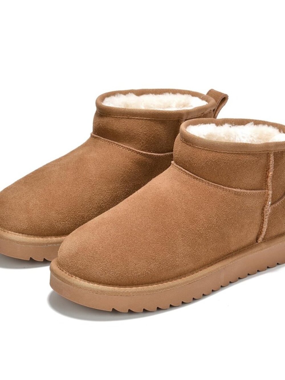 100% Genuine Leather Womens Boots Fur-Lined Booties Ankle Boots for Women